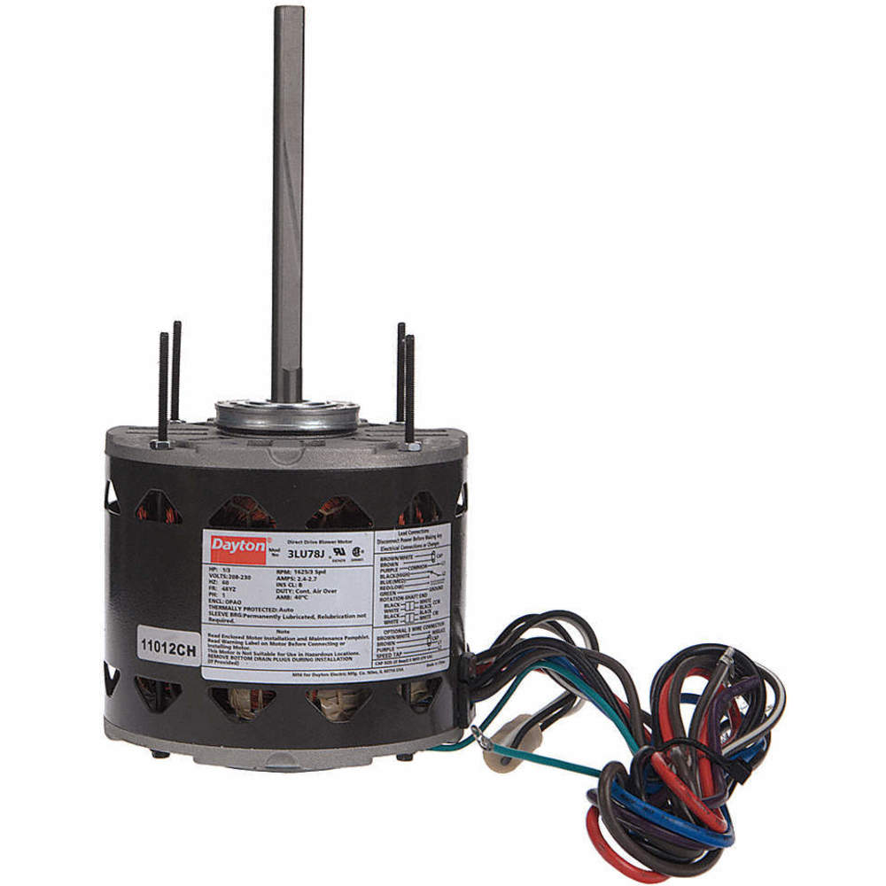 DAYTON 3LU78 Motor 1/3hp Direct/drive Blower | AC9ZGN