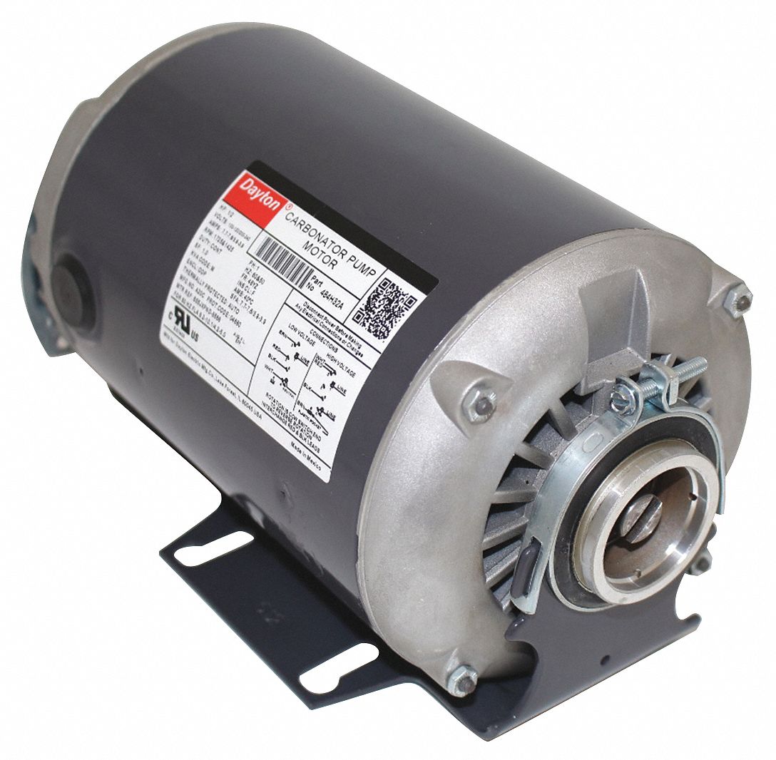 DAYTON 484H32 Carbonator Pump Motor, 1/2 hp, Split-Phase, 1725 Rpm, 48Yz Frame | CH6JZV