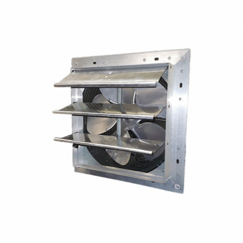 DAYTON 484X37 Shutter Mount Exhaust Fan, 1/25 HP, 10 Inch Blade Dia., 115 VAC, 1550 RPM Motor | CH3PUW 484X37