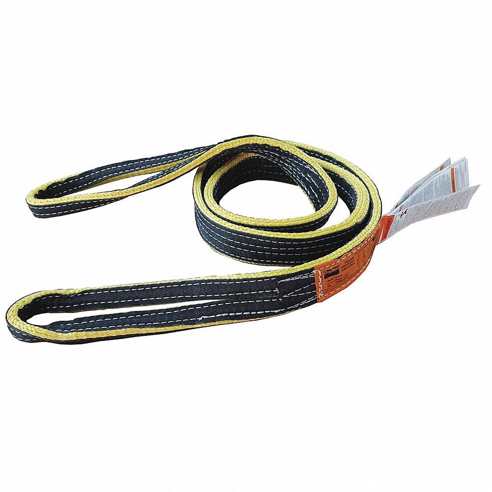 DAYTON 55ET44 Web Sling, Reverse Eye, 2 Plies, Nylon, 12 ft. Length, 4 Inch Width | CJ3UMM