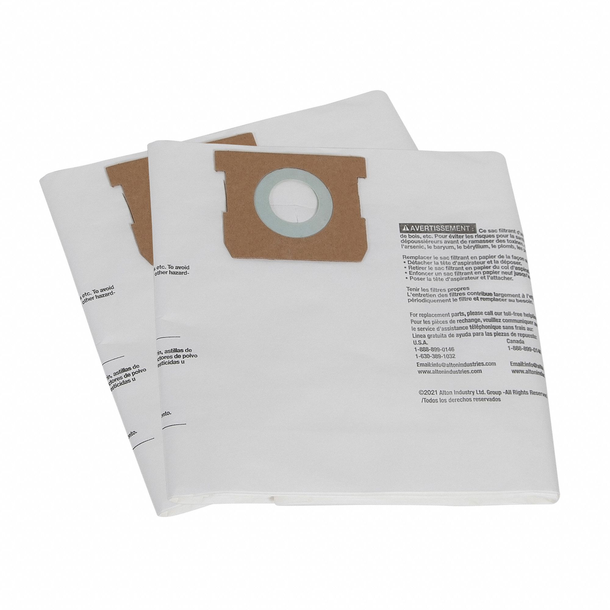 DAYTON 61HW08 Vacuum Bag, Paper, 2-Ply, Standard Bag Filtration Type | CH6KMZ