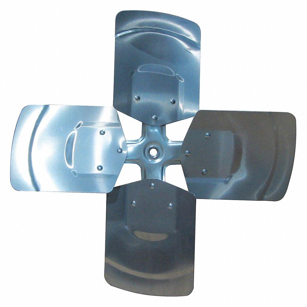 DAYTON VE10E043PG Propeller, 18 Inch Diameter, 1/2 Inch Bore Dia., 19 Deg. Pitch, 4 Blades, Aluminum | CJ3BTR 43XP99