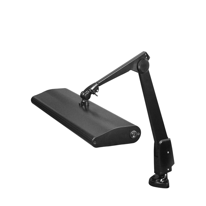 DAZOR 2124M-BK-DL Contemporary Arm Clamp Light, Daylight, 30W, Black, 33 Inch | CD4NQR