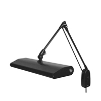 DAZOR 2224C-BK-DL Classic Arm Pivot Base Light, Daylight, 30W, Black, 33 Inch | CD4NRG