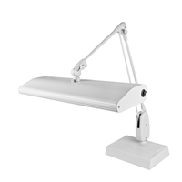 DAZOR 2324C-DG-DL Classic Arm Desk Light, Daylight, 30W, Dove Grey, 33 Inch | CD4NTH