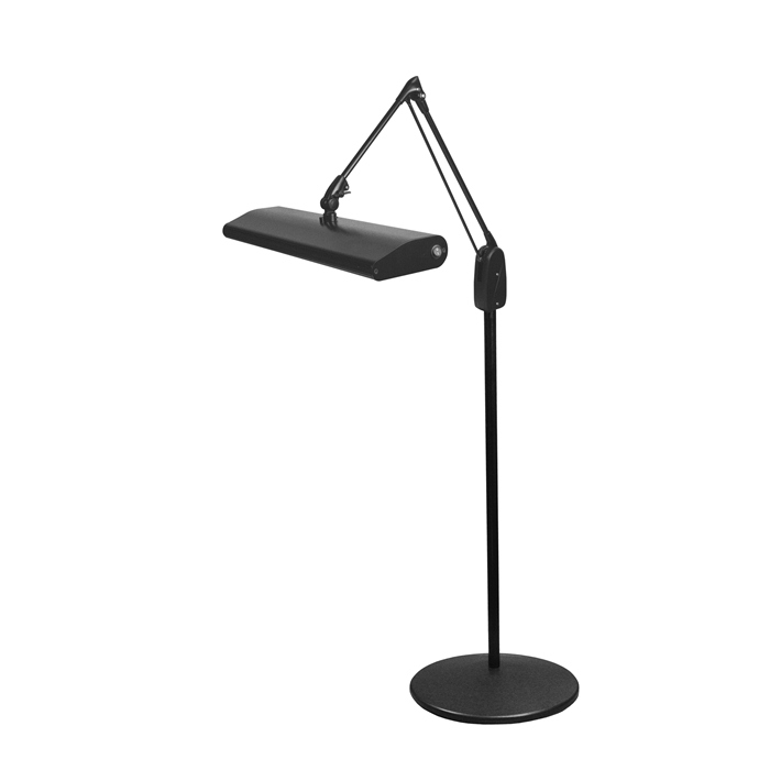 DAZOR 2924C-BK-DL Classic Arm Pedestal Floor Stand Light, Daylight, 30W, Black, 33 Inch | CD4NUA