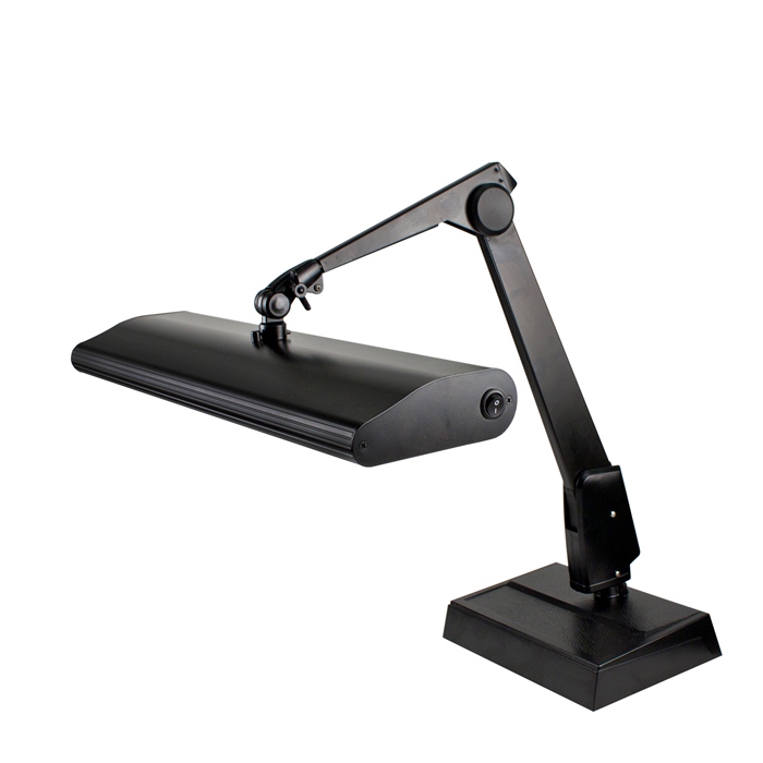 DAZOR 318M3-BK-DL Contemporary Arm Desk Light, Daylight, 45W, Black, 33 Inch | CD4NUU