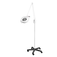 DAZOR L1460-16-WH Led Circline Magnifier, 5X, Mobile Floor Stand, White, 43 Inch | CD4PAL