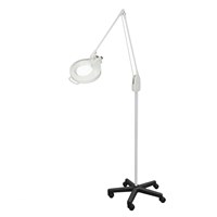 DAZOR L1460-5-DG Led Circline Magnifier, 2.25X, Mobile Floor Stand, Dove Grey, 43 Inch | CD4PAN