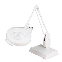 DAZOR L1470-11-WH Led Circline Magnifier, 3.75X, Desk Mount, White, 33 Inch | CD4PAW
