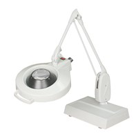 DAZOR L1470-16-DG Led Circline Magnifier, 5X, Desk Mount, Dove Grey, 33 Inch | CD4PAY