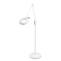DAZOR L1490-11-WH Led Circline Magnifier, 3.75X, Pedestal Floor Stand, White, 43 Inch | CD4PBJ