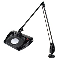 DAZOR L1508-16-BK LED Stretchview Magnifier, 5X, Clamp Base, Black, 43 Inch | CD4PBV