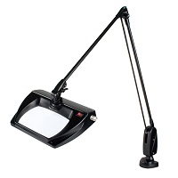 DAZOR L1508-BK LED Stretchview Magnifier, 1.75X, Clamp Base, Black, 43 Inch | CD4PCB
