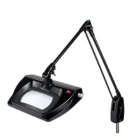 DAZOR L1510-5-BK LED Stretchview Magnifier, 2.25X, Pivot Base, Black, 33 Inch | CD4PCT