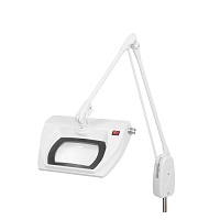 DAZOR L1510-5-WH LED Stretchview Magnifier, 2.25X, Pivot Base, White, 33 Inch | CD4PCV