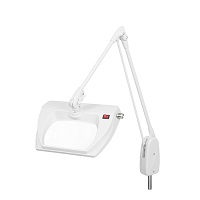 DAZOR L1510-WH LED Stretchview Magnifier, 1.75X, Pivot Base, White, 33 Inch | CD4PCY