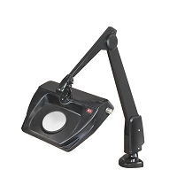 DAZOR LMR150-16-BK LED Stretchview Magnifier, 5X, Clamp Base, Black, 28 Inch | CD4PQC