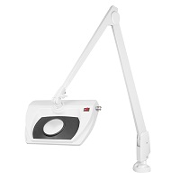 DAZOR LMR200-16-WH LED Stretchview Magnifier, 5X, Clamp Base, White, 42 Inch | CD4PQW