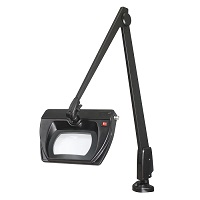 DAZOR LMR200-5-BK LED Stretchview Magnifier, 2.25X, Clamp Base, Black, 42 Inch | CD4PQX