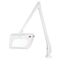 DAZOR LMR200-WH LED Stretchview Magnifier, 1.75X, Clamp Base, White, 42 Inch | CD4PRF