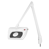 DAZOR LMR300-16-WH LED Stretchview Magnifier, 5X, Pivot Base, White, 42 Inch | CD4PRM