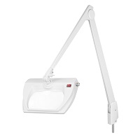 DAZOR LMR300-WH LED Stretchview Magnifier, 1.75X, Pivot Base, White, 42 Inch | CD4PRX
