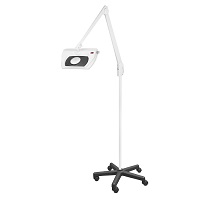 DAZOR LMR710-16-WH LED Stretchview Magnifier, 5X, Mobile Floor Stand Base, White, 42 Inch | CD4PTD