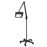 DAZOR LMR710-BK LED Stretchview Magnifier, 1.75X, Mobile Floor Stand Base, Black, 42 Inch | CD4PTH