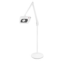 DAZOR LMR730-16-WH LED Stretchview Magnifier, 5X, Pedestal Floor Stand Base, White, 42 Inch | CD4PTN