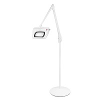 DAZOR LMR730-5-WH LED Stretchview Magnifier, 2.25X, Pedestal Floor Stand Base, White, 42 Inch | CD4PTR