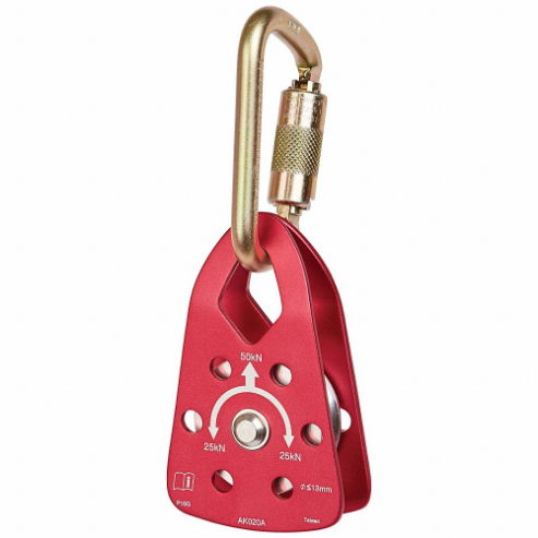 Confined Space Pulley, 420 lb Weight Capacity, For 0.5 Inch Max Rope Dia