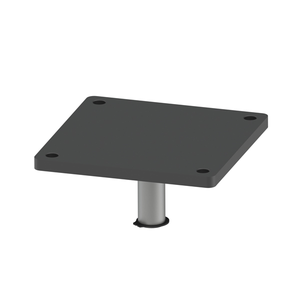 DECTRON USA 70-0106-00 Pivot Mounting Plate, 6 Inch Square Size, Steel, Black Powder Coat | CE8AFM