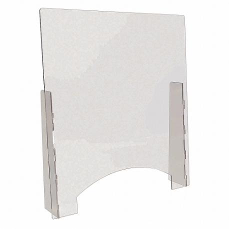 DEFLECTO PBCTA3136P Countertop Sneeze Guard, 36 Inch Ht, 3/16 Inch Thick, 2 PK | CP3LNT 56JZ95