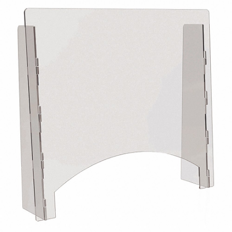 DEFLECTO PBCTPC2724 Countertop Sneeze Guard, 23 3/4 Inch Ht, 1/8 Inch Thick, 2 PK | CP3LNN 56JZ92