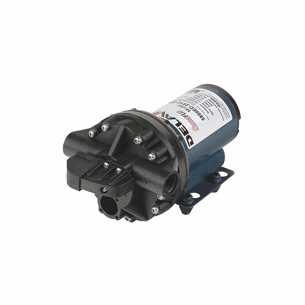 Diaphragm Pump, Polypropylene, GeolastR, 12VDC, 5 GPM
