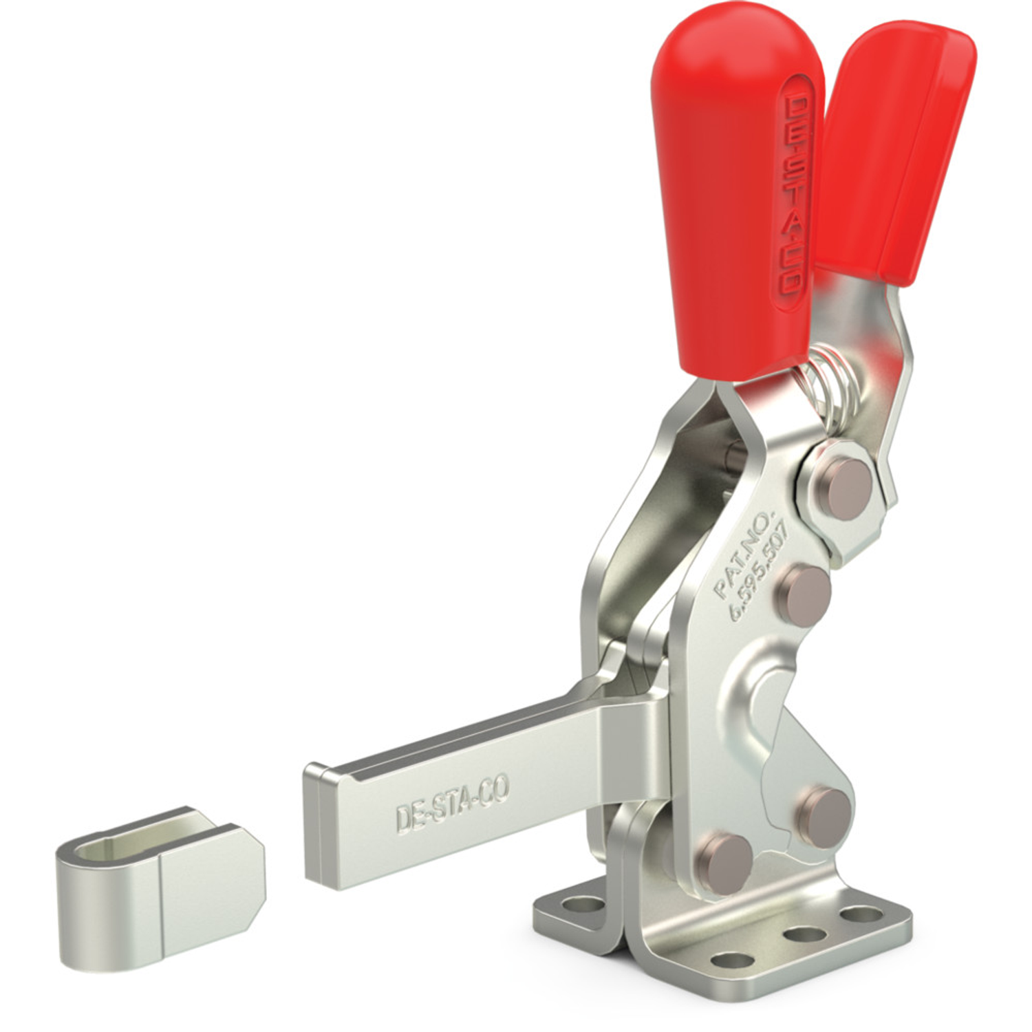 Vertical Clamp, Flanged Base Mounting, 600 lb Capacity