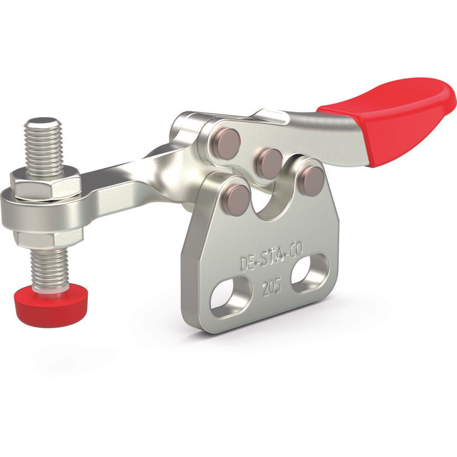 Hold Down Action Clamp, Straight Base, 60 lb Capacity