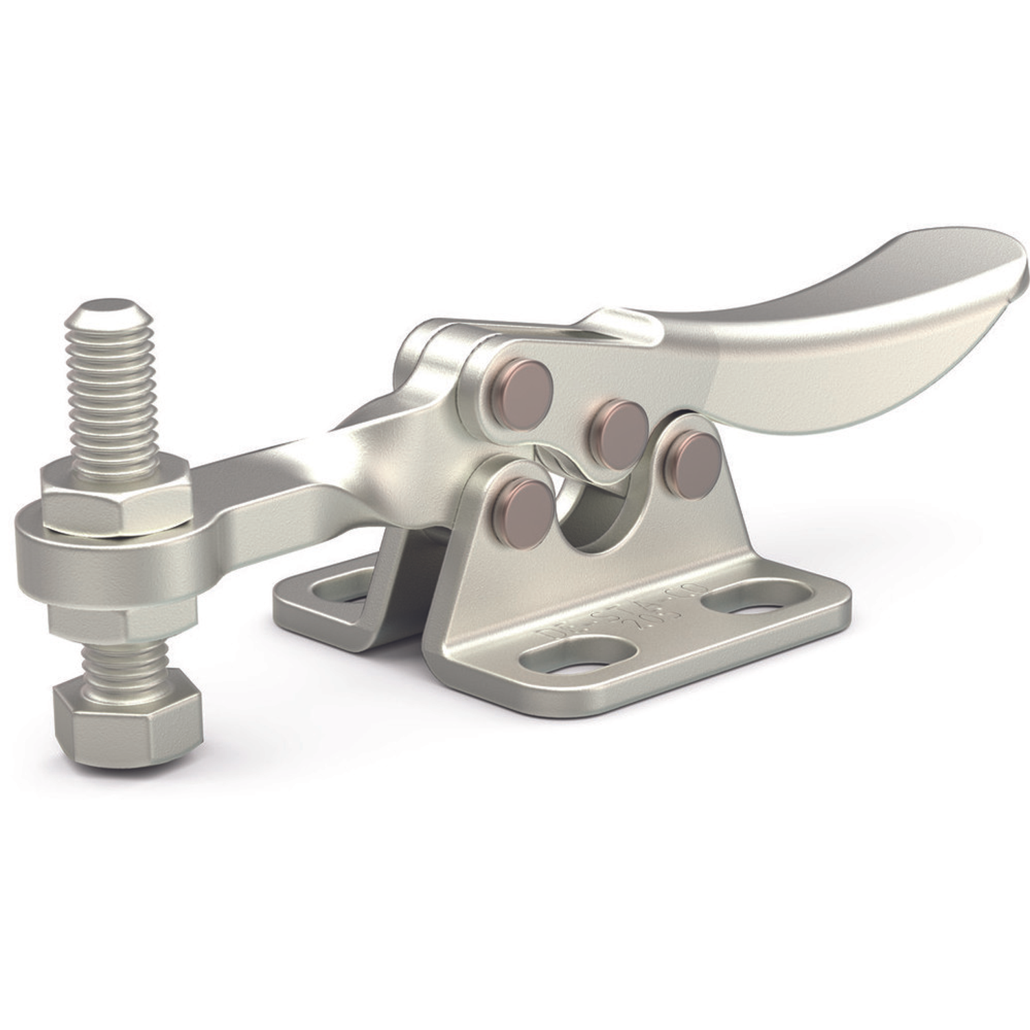 Horizontal Hold Down Clamp, Stainless Steel, Solid Bar, 75 lb