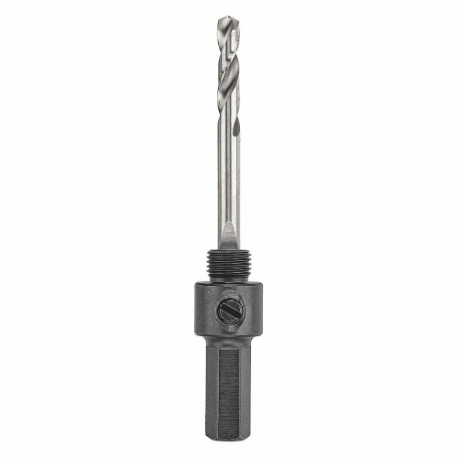 DEWALT DAH9122PBM Hole Saw Arbor, 1/2 20 Thread Size, Hex Arbor Shank, Includes Pilot Bit | CP3QBG 60NN98