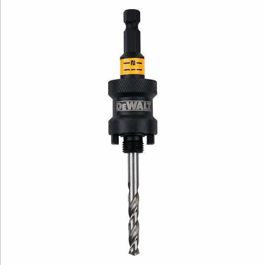 DEWALT DAH9938PBM Hole Saw Arbor, Quick Change, 1/2-20 Thread Size, Hex Arbor Shank, Includes Pilot Bit | CN2RHM DAH9382PBM / 60NN90