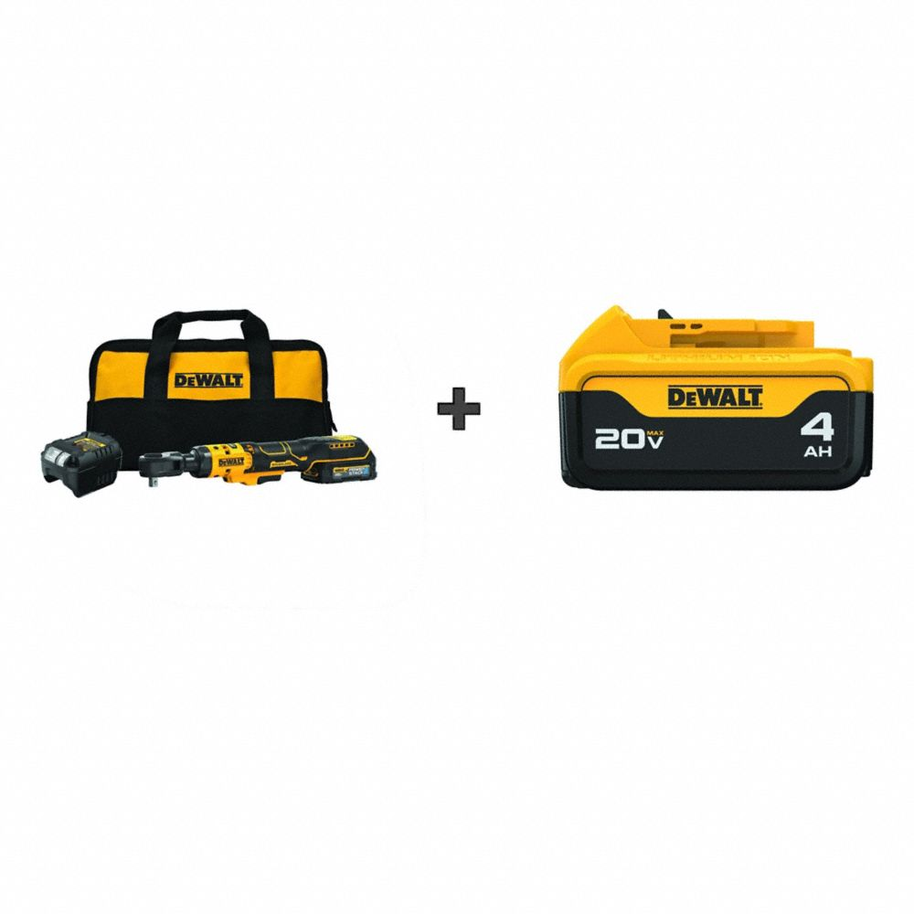 Ratchet Kit, 70 ft-lb Fastening Torque, 250 RPM No Load Speed, 1 3/16 In Head Wd