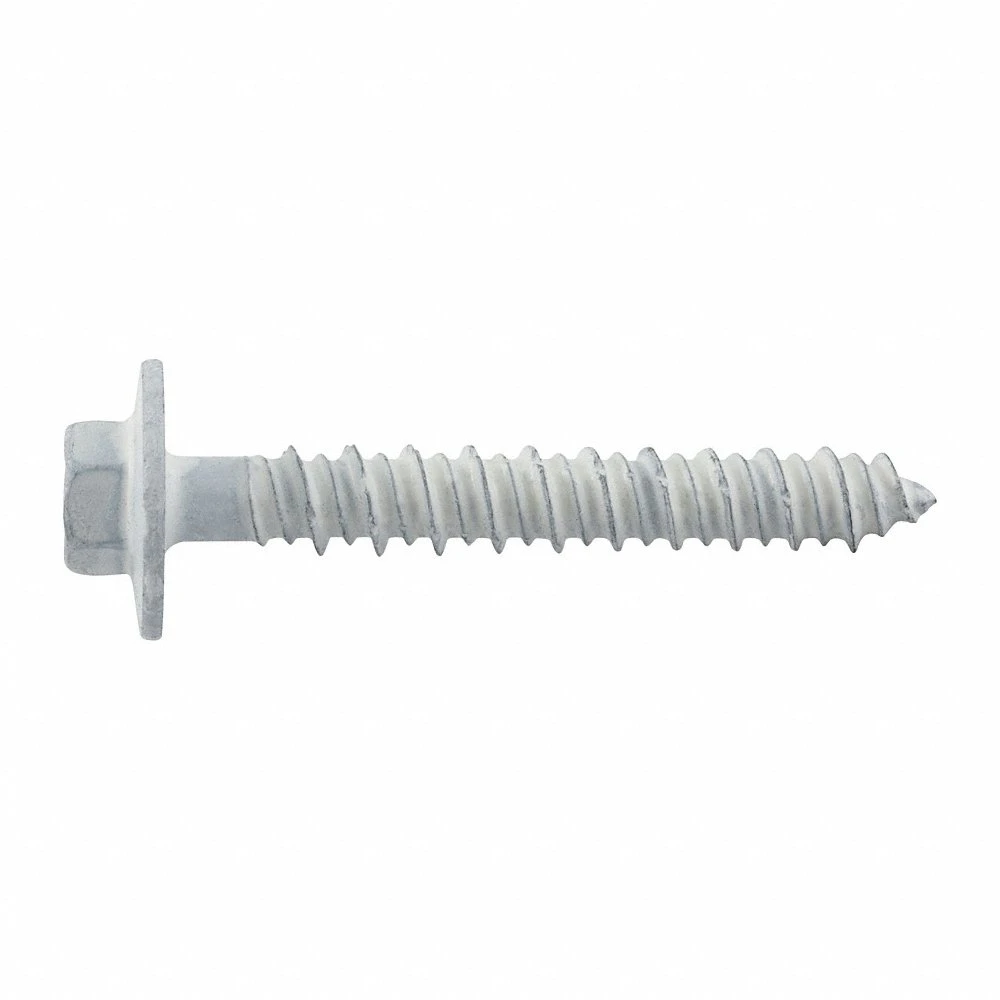 Screw Anchor, 3/16 Inch Dia, 1/4 Inch Size, 1 1/4 Inch Lg, 1 Inch Thread Length