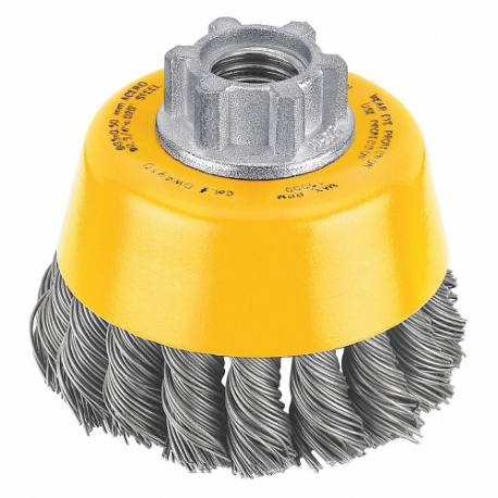 DEWALT DW4910S Knotted Cup Brush, SS, 3 Inchx5/8 Inch-11 | CR2ZRK 135D84