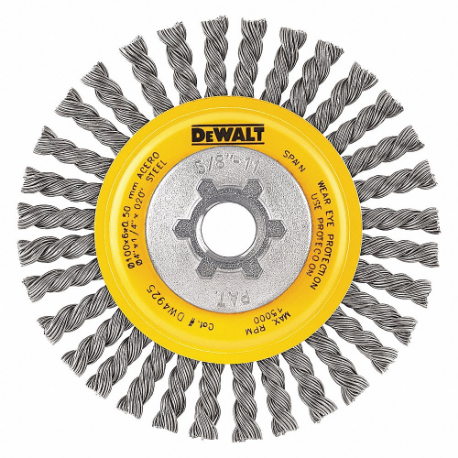 DEWALT DW4925B Wire Wheel, Carbon Steel, 4 Inchx5/8 Inch-11, PK 6 | CR2ZVB 135D76
