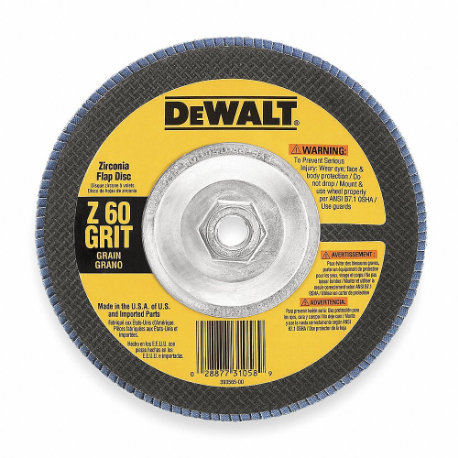 DEWALT DW8329 Arbor Mount Flap Disc, 5/8 Inch-11, Zirconia Alumina, 5/8 Inch-11 Connection Size & Type | CP3PWE 6HD66