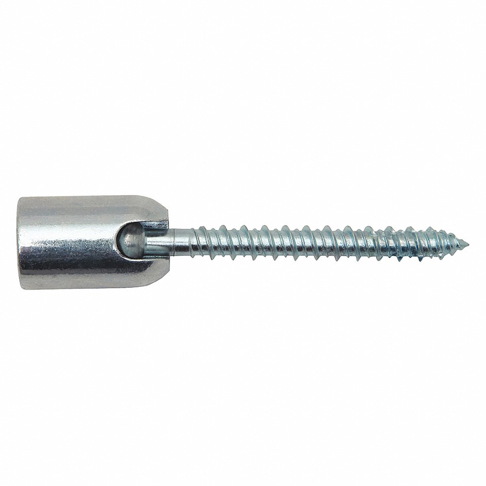 Rod Hanger, 3/8 In - 16 Rod Thread Size, 1/4 In Screw Size, 2 In Shank Lg., Swivel, Zn Plated
