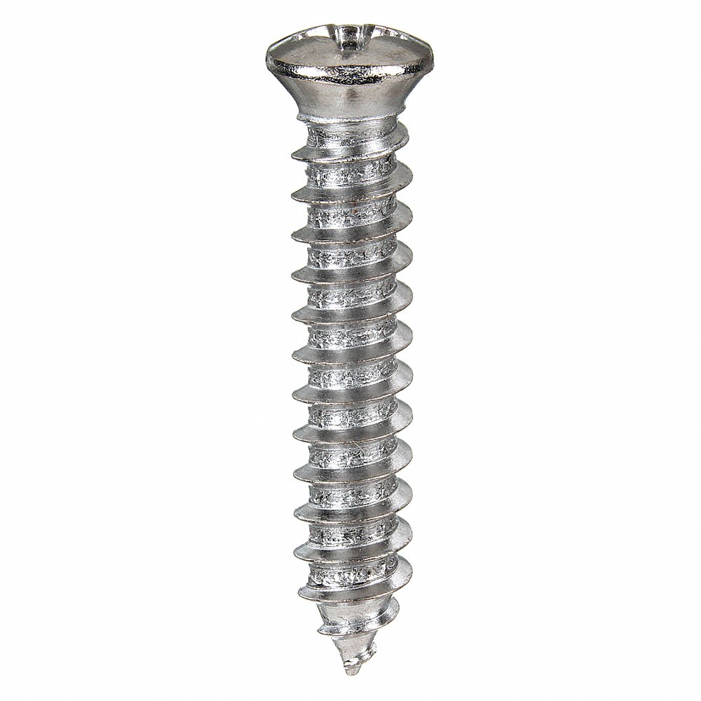 DISCO 6406PK Oval Screw, #10 Size, 1 Inch Length, Phillips, 100Pk | AD3PCM 40K718