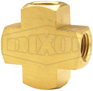 DIXON 2281212C Pipe Cross, 3/4 Inch FNPTF, Brass Extruded | BX6NAN