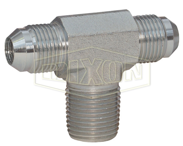 DIXON 2601-8-8-8 Branch Tee, 3/4 Inch-16 Male JIC 37 Deg. Flare x 1/2 Inch-14 MNPTF | BX6NFA